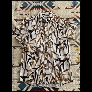 Floral Print Short Sleeved Shirt